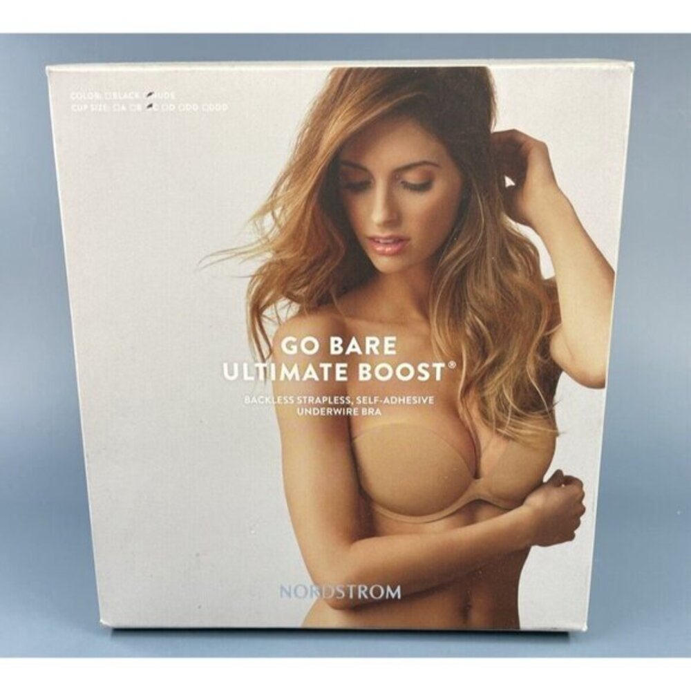 Nordstrom Go bare ultimate boost nude C strapless adhesive Nylon N16540